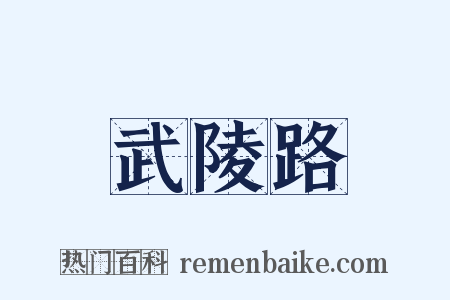 武陵路是什么意思的图片